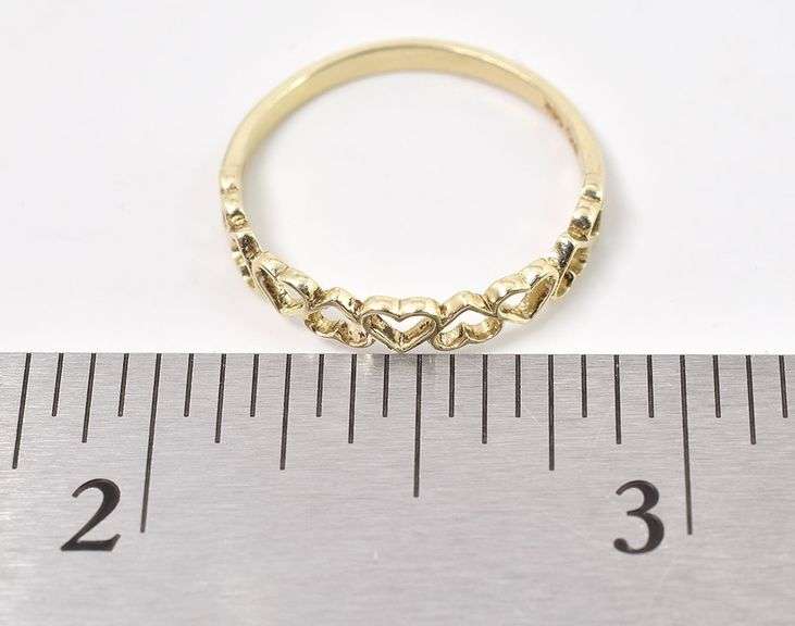 Loveable 10K Yellow Gold Heart Ring