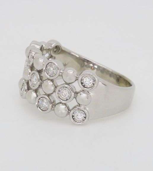 Wide Diamond Cocktail Ring