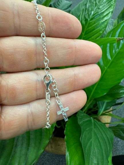 925 Padre Nostro The Lord's Prayer Catholic Cross Bracelet Jewelry