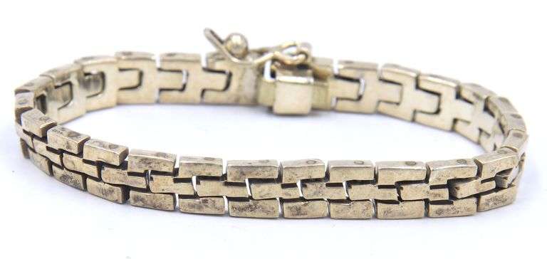 Vintage 925 sterling silver signed heavy bracelet