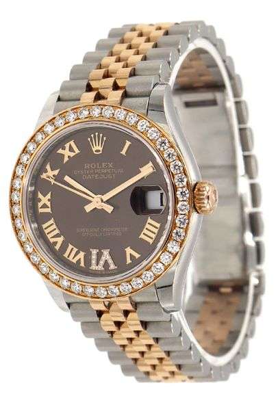 Rolex Datejust TT Two-Tone 278271, 31mm, Brown Diamond Dial, 18K RoseGold & Steel W/ Box & Papers