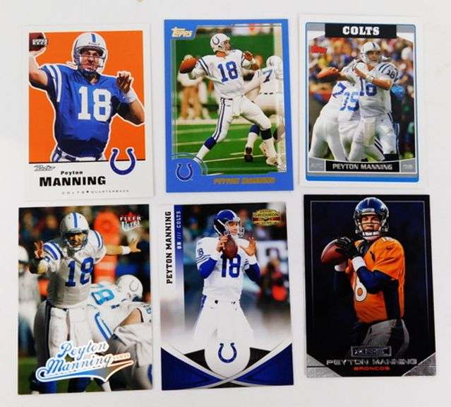 6 Peyton Manning Football Cards