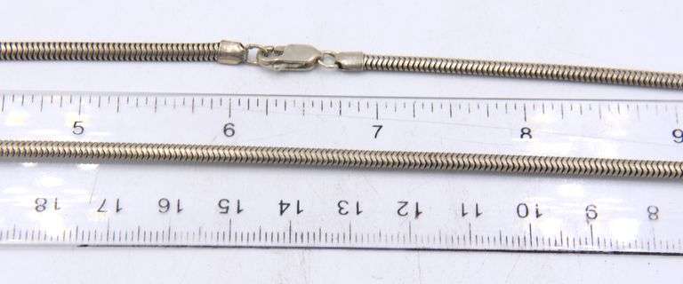 Italian 925 sterling silver mesh chain necklace