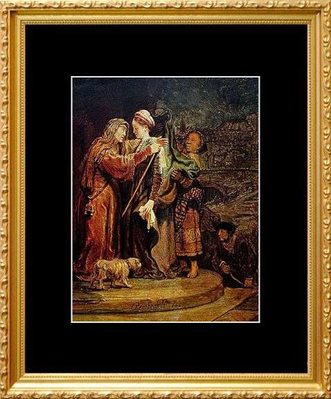 Rare Rembrandt van Rijn, Elizabeth and Mary