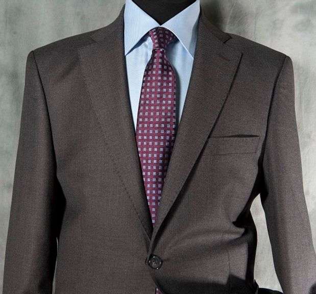A Classy 2-Button Charcoal. Gray Color Suit By Galante