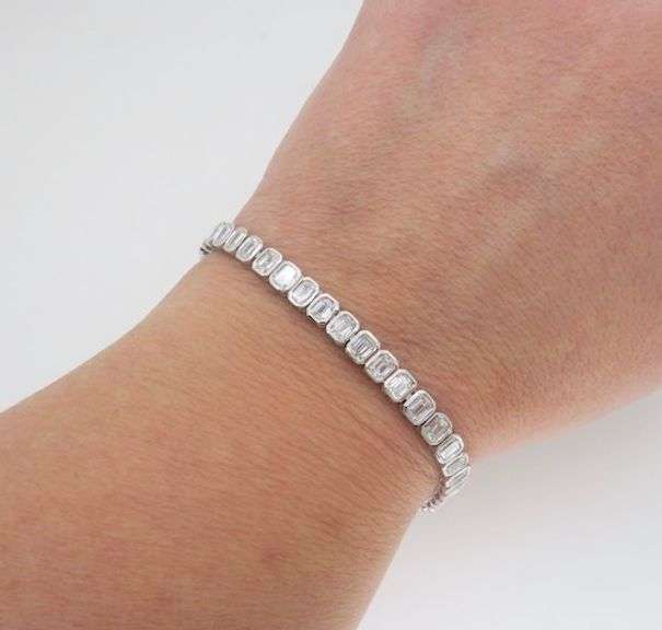 7.52CTW Emerald Cut Diamond Bracelet