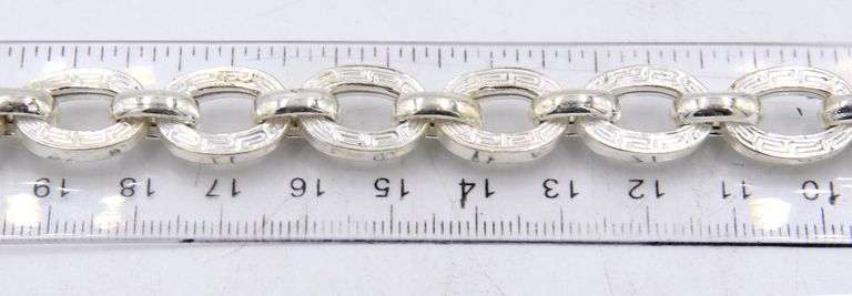 925 Sterling silver oval link Versache style bracelet