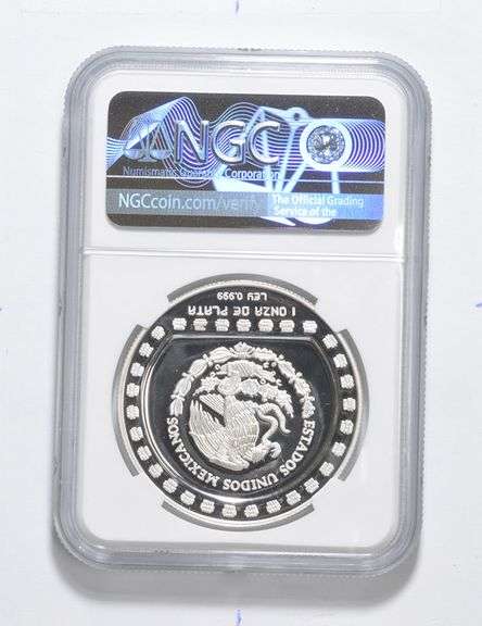 PF69 UCAM 1993 Mo Mexico Silver 5 Pesos Aztec Series Huehueteotl - NGC