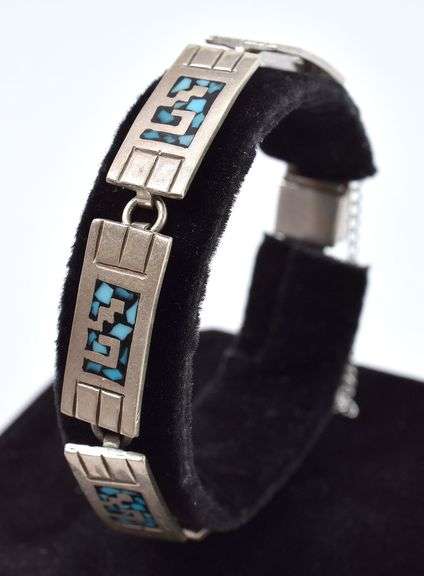 Sterling Silver Turquoise Inlay Bracelet