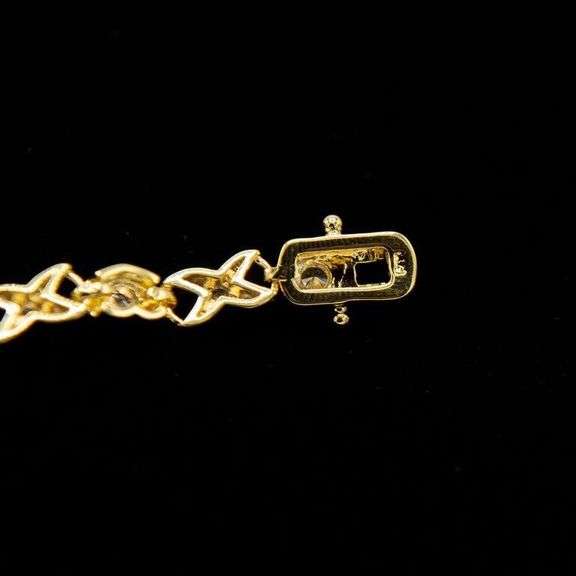 Dazzling 14 Kt 14.8 Grams Yellow Gold Plated Tennis Bracelet