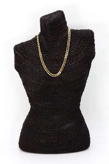 22k Yellow Gold Plated Men's 7.5mm Solid .925 Sterling Silver Flat Curb Chain Link Italy Necklace 30