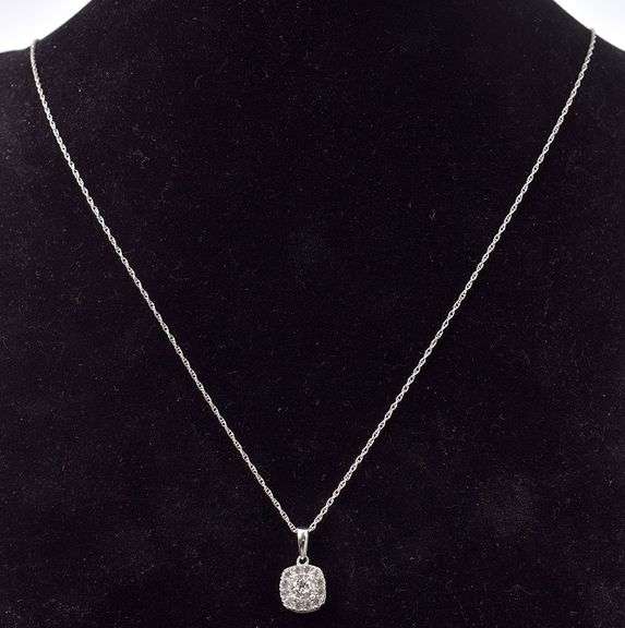 Sterling Silver CZ Pendant Necklace