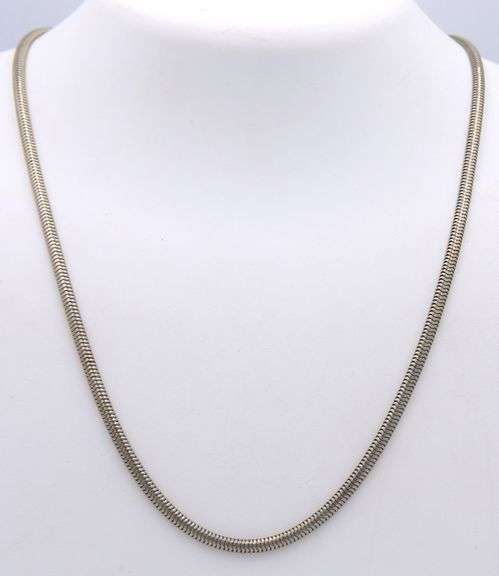 Italian 925 sterling silver mesh chain necklace