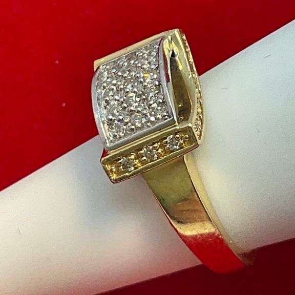 CERTIFIED 14K GOLD AND DIAMOND RING