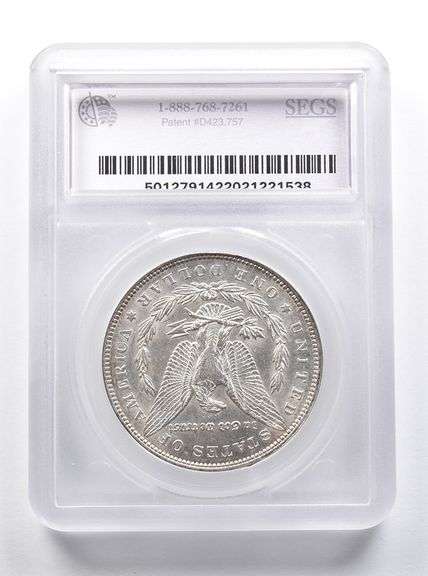 AU55 1892 Morgan Silver Dollar SEGS