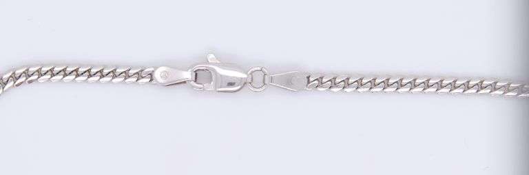14kt White gold cuban link bracelet