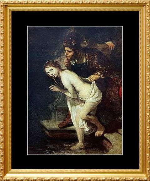Vintage Rembrandt van Rijn, Susanna and the Two Elders