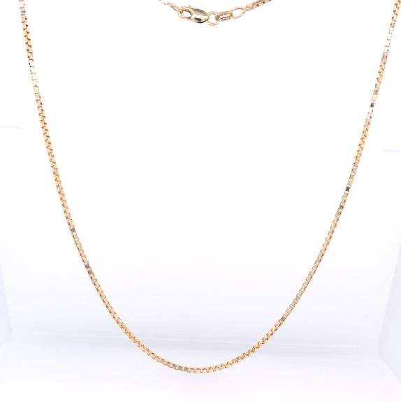 14kt Yellow gold box chain necklace