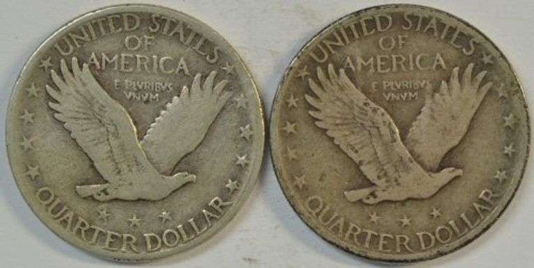1926-S & 1927-D Standing Liberty Quarters in Sharp VF