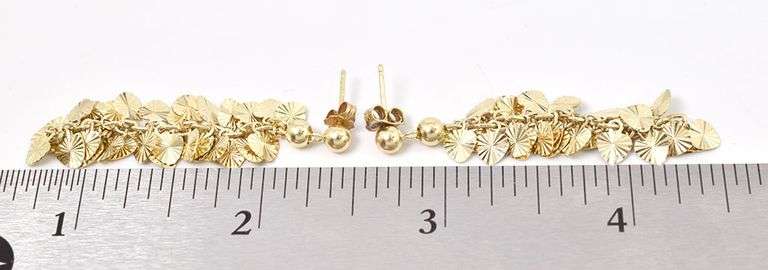 Wonderfully Unique 14K Yellow Gold Dangle Earrings