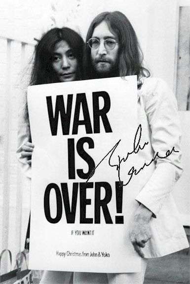 John Lennon Facsimile Signed Poster 24"x36"