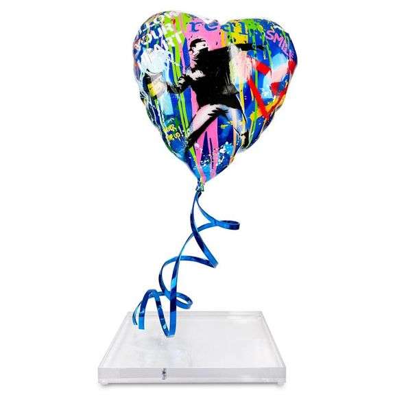 Flying Balloon Heart by Mr Brainwash