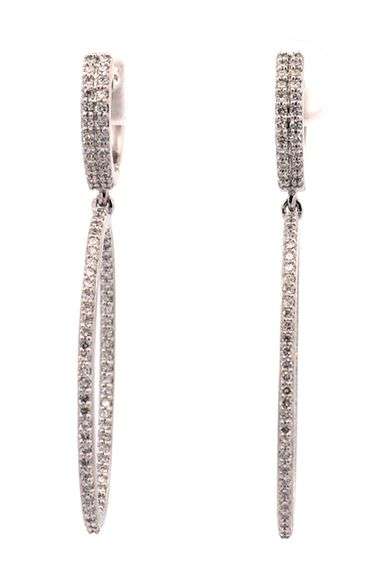 Sonia Bitton 0.65ctw Diamond Oval Drop Earrings in 14K