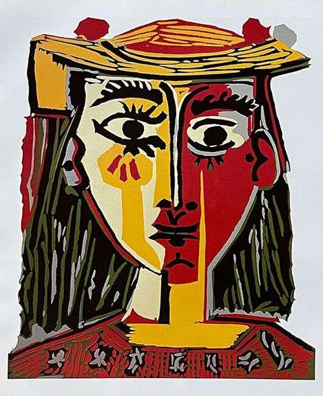 Collectible Pablo Picasso, Bust of a Woman with a Hat