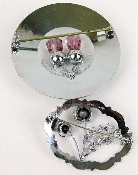 2 Vintage Scottish Thistle Pins