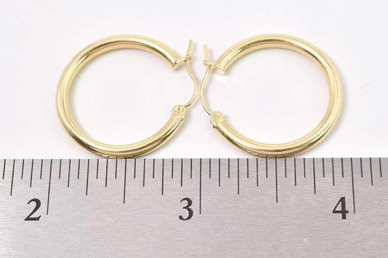 Simply Elegant 14K Yellow Gold Hoop Earrings