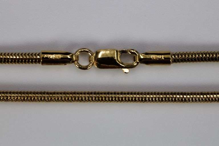 22k Yellow Gold Plated Sterling Silver Snake Chain 2.4mm Solid 925 New Brazilian Necklace 36"