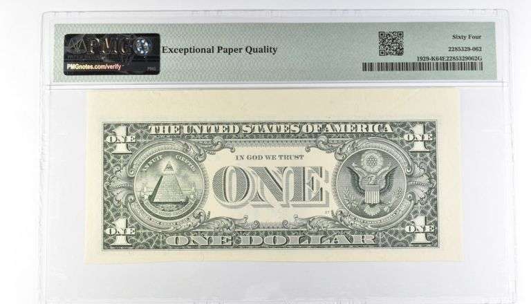 PMG 64 Choice Unc EPQ $1 2003 FRN Dallas Fr#1929-K Misalignment Error