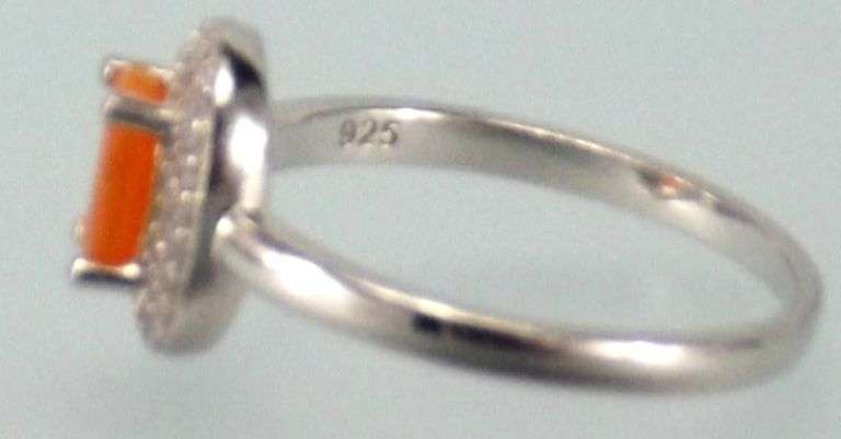 Natural 1.35 Ct Orange Fire Opal Ring