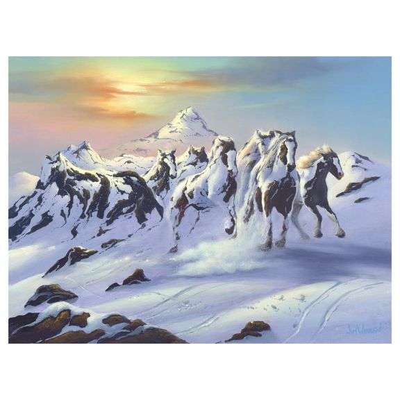 Horses in the Snow by Jim Warren