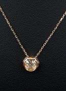 14 Kt Rose Gold Plated. 1 Ct Fire Moissanite Pendant