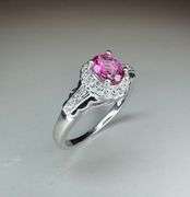 Phenomenal Looking Solid .925 Sterling Silver Natural Pink Topaz Ring