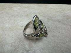 Sterling Silver Natural Gemstone Perdiot Ring Size 6