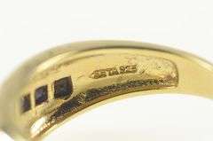 Sterling Silver Princess Syn. Sapphire CZ Men's Wedding Ring