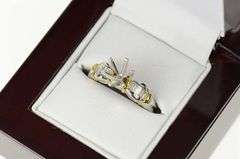 Platinum 0.59 Ctw 6.5 Diamond Engagement Setting Ring