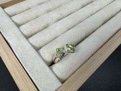 Sterling Silver Gemstone Natural Peridot Ring Size 7