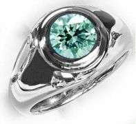 Men's Sparkling 2.25 Ct Ice Blue Fire Moissanite Ring