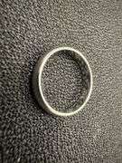 10k White Solid Gold 4mm Domed Plain Men's Women's Wedding Band Size 12