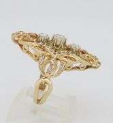 Vintage Navette Diamond Ring