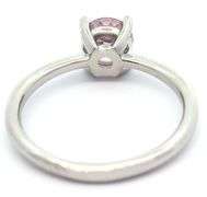 1.08ct Round Pink Sapphire Solitaire Ring in Platinum W/Box