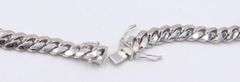 14kt White gold Cuban link heavy chain necklace