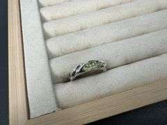 Sterling Silver Natural Gemstone Perdiot Ring Size 6