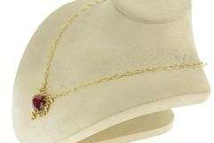 14K Yellow Gold 7.90 Ctw Pink Tourmaline Diamond Floral Chain Necklace