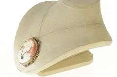 14K Yellow Gold Victorian Diamond Necklace Carved Cameo Pendant/Pin