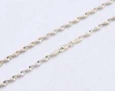 Lot of 2 Vintage Italian 925 sterling silver rope chain necklaces