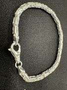 Sterling Silver Byzantine Round Link Chain 5.3mm 925 Italy Heavy Bracelet 9"